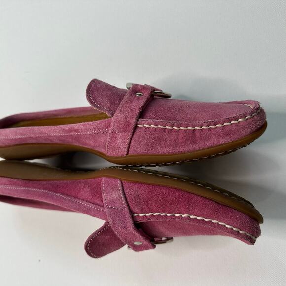 Coach Women’s Pink Suede Mule Slides - Picture 5 of 11